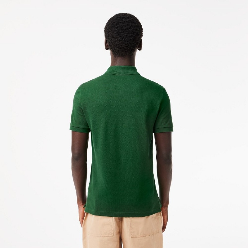 Men's Lacoste Slim Fit Petit Piqué Cotton Polo Shirts Pine green | NFS650147