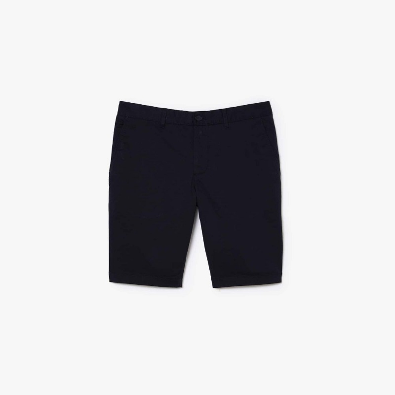 Men's Lacoste Slim Fit Stretch Cotton Shorts Abysm blue | CGR352781