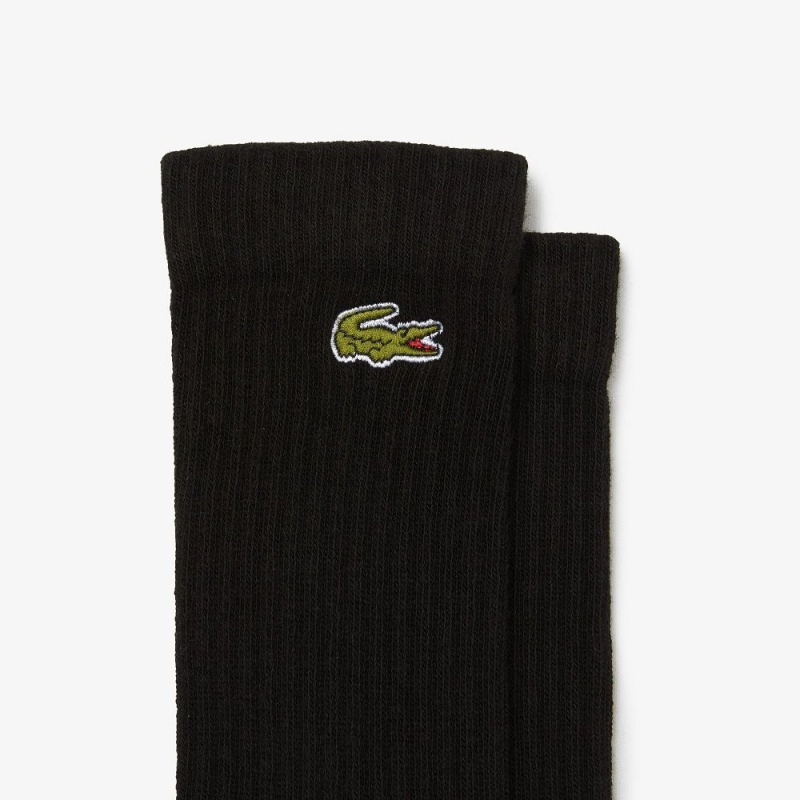 Men's Lacoste Sport High-Cut 3-Pack Socks Black | BEM632450