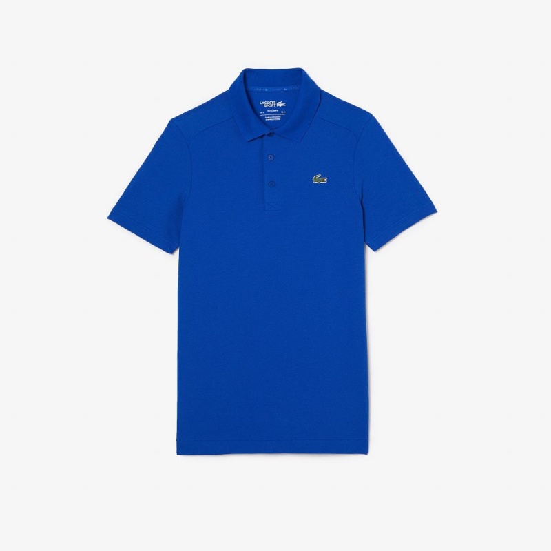 Men's Lacoste Sport Organic Cotton Piqué Golf Polo Shirts Blue | PZH627083