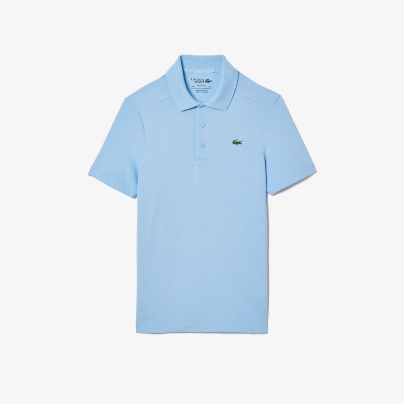 Men's Lacoste Sport Organic Cotton Piqué Golf Polo Shirts Blue | BVA826759