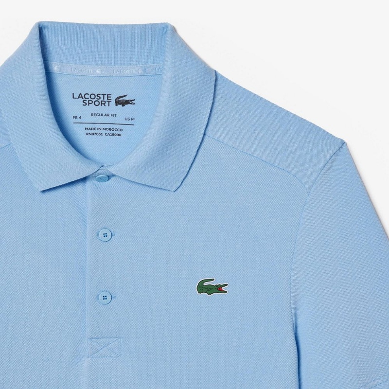 Men's Lacoste Sport Organic Cotton Piqué Golf Polo Shirts Blue | BVA826759