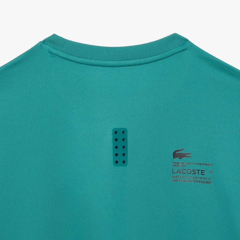 Men's Lacoste Sport Slim Fit Stretch Jersey T-Shirt Blue | PYB863094