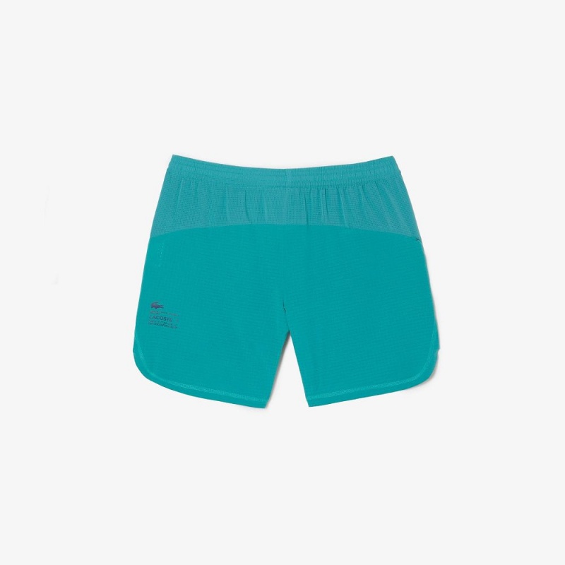 Men's Lacoste Sport Stretch Mesh Shorts Blue | MUG726598