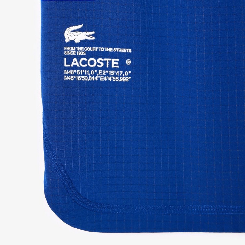 Men's Lacoste Sport Stretch Mesh Shorts Navy Blue | XDF814567