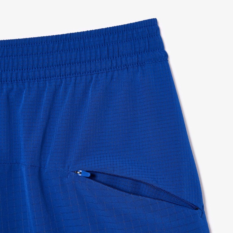 Men's Lacoste Sport Stretch Mesh Shorts Navy Blue | XDF814567