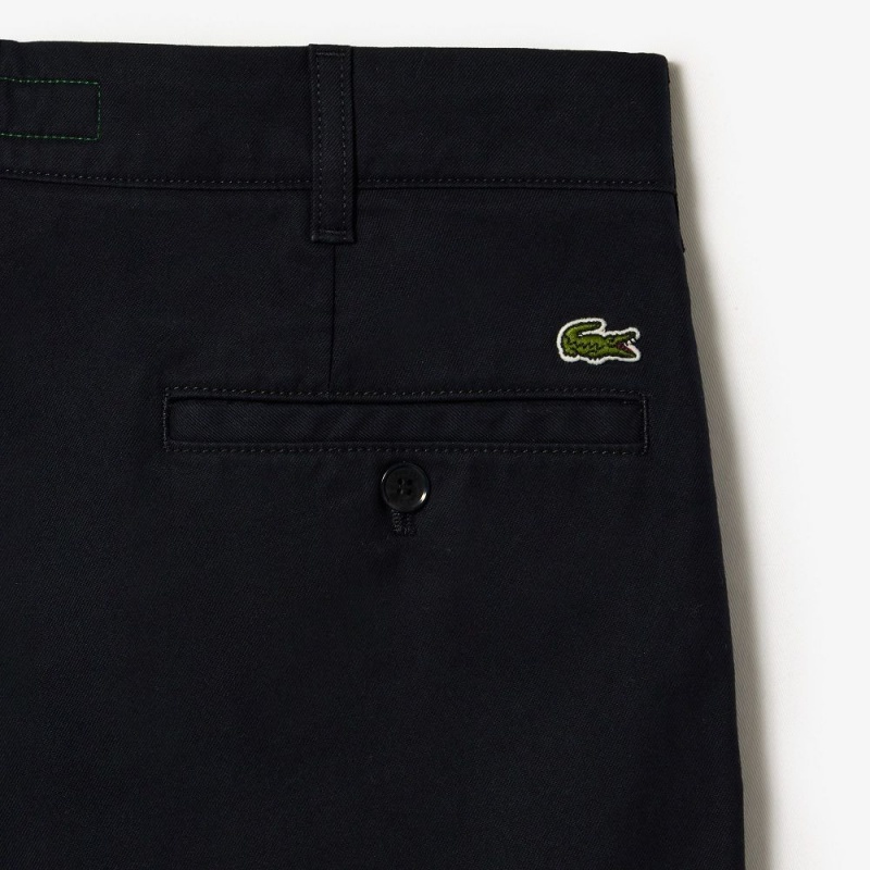 Men's Lacoste Straight Fit Cotton Twill Pants Abysm blue | XPU378594