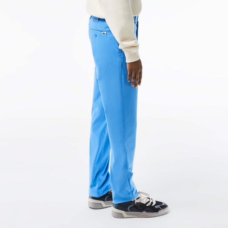 Men's Lacoste Stretch Cotton Slim Fit Pants Ethereal blue | PFV135760