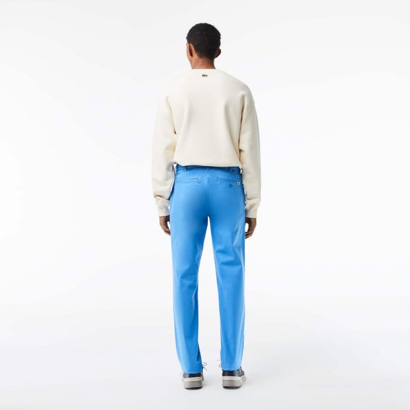 Men's Lacoste Stretch Cotton Slim Fit Pants Ethereal blue | PFV135760