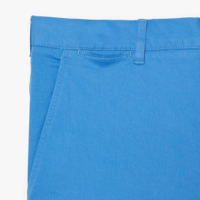 Men's Lacoste Stretch Cotton Slim Fit Pants Ethereal blue | PFV135760