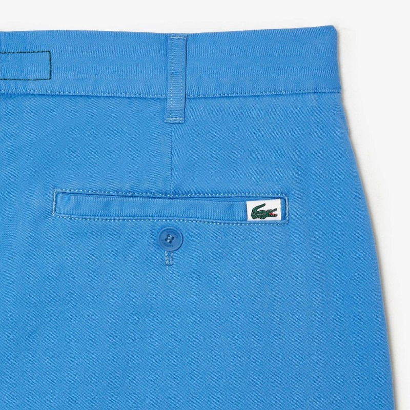 Men's Lacoste Stretch Cotton Slim Fit Pants Ethereal blue | PFV135760