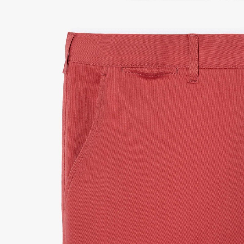 Men's Lacoste Stretch Cotton Slim Fit Pants Pink | SVP643859