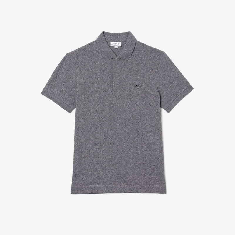 Men's Lacoste Stretch Cotton Smart Paris Polo Shirts Dark Grey | FTI163045