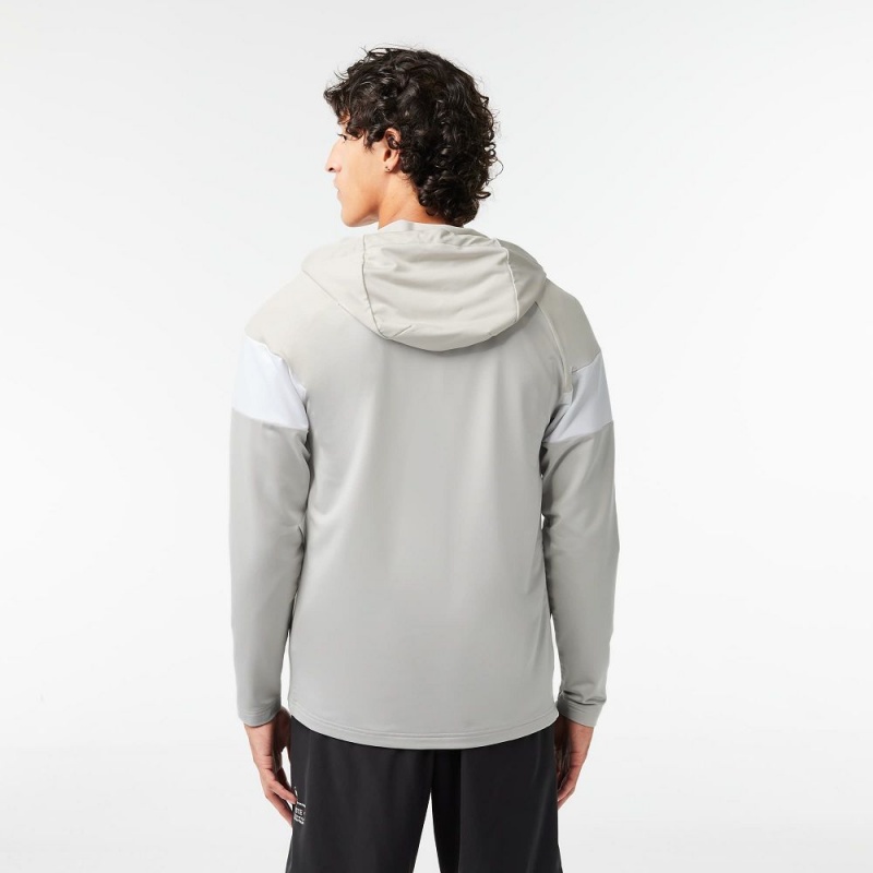 Men's Lacoste Stretch Sweatshirt Grey White Grey | NQV963528