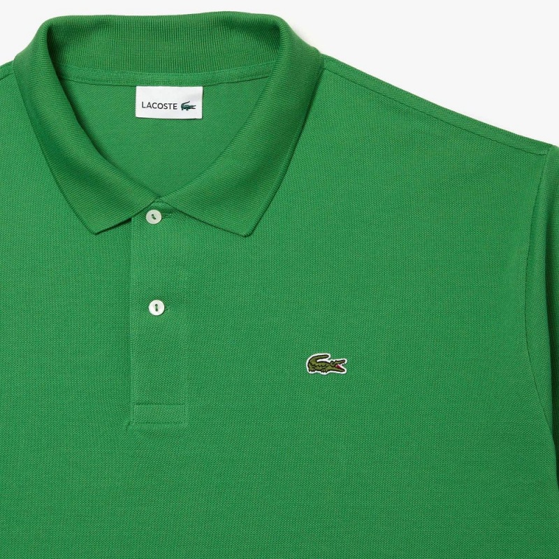 Men's Lacoste Tall Fit Cotton Petit Piqué Polo Shirts Tarragon Green | YAS823094