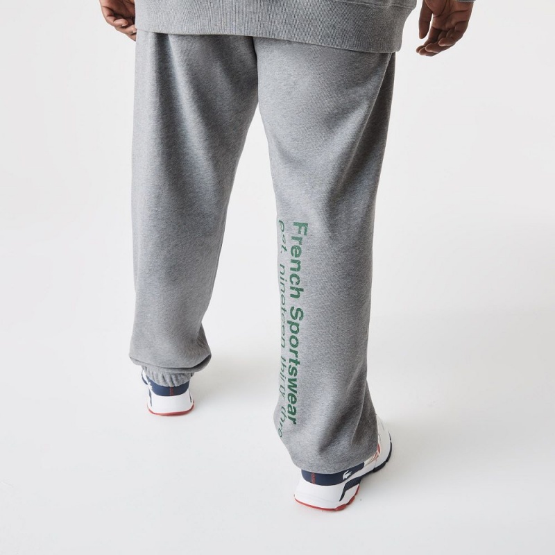 Men's Lacoste Tall Fit Cotton Sweatpants Grey Chine | LBP923516