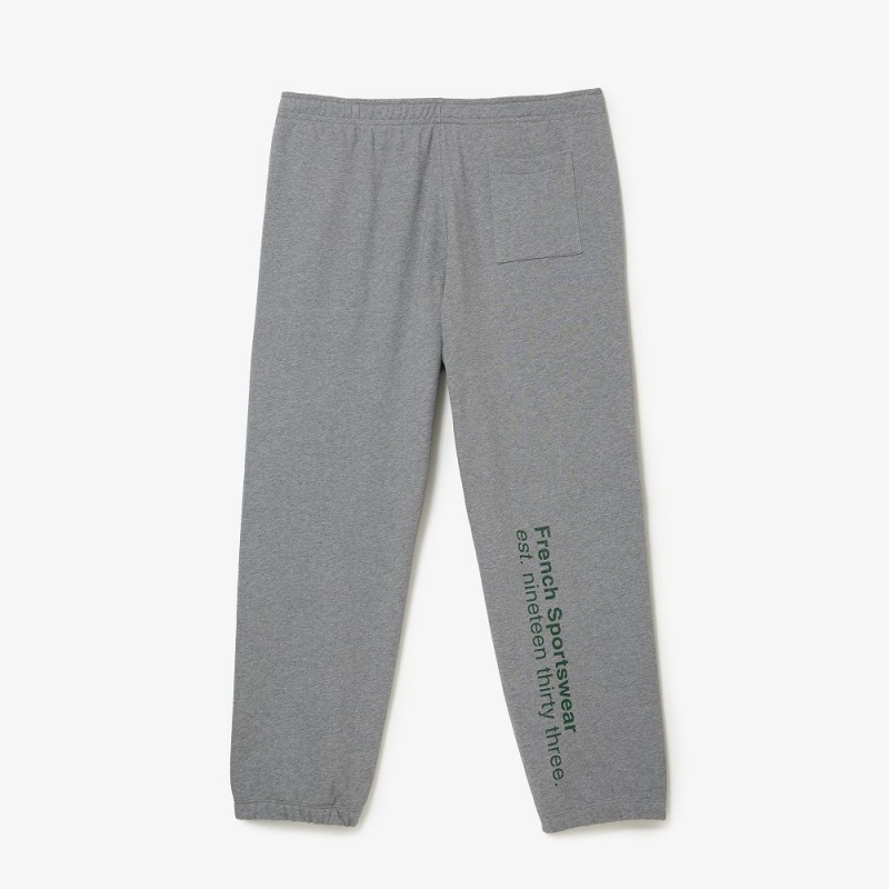 Men's Lacoste Tall Fit Cotton Sweatpants Grey Chine | LBP923516