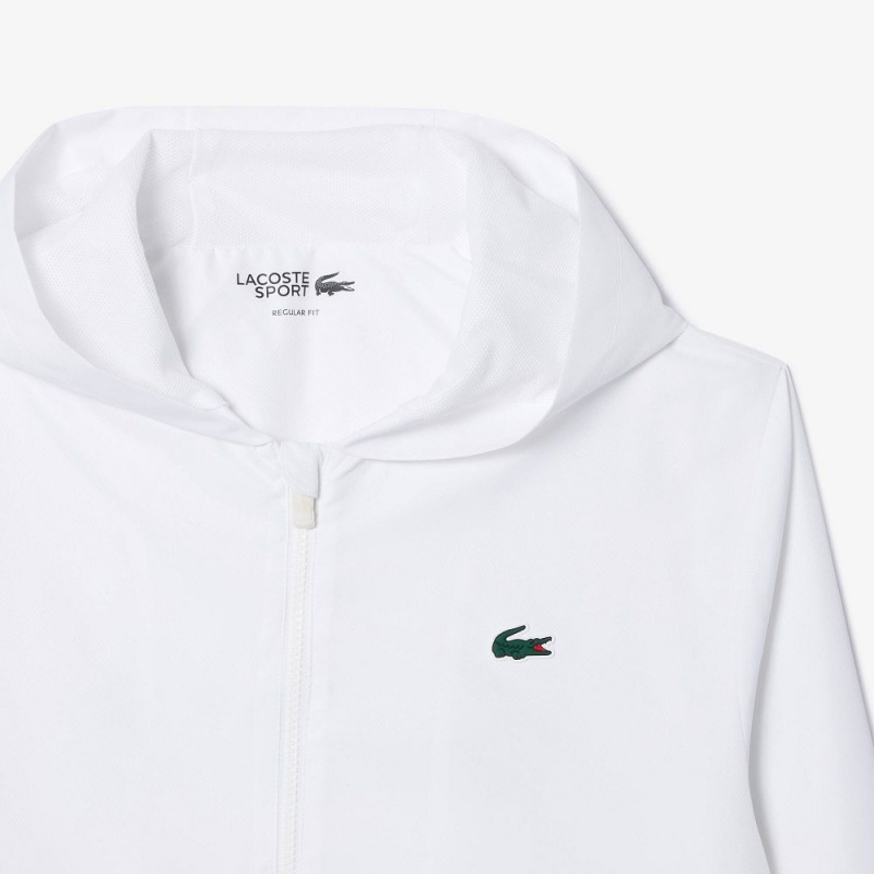 Men's Lacoste Tennis Colorblock Tracksuits White Navy Blue White | ZDC286195