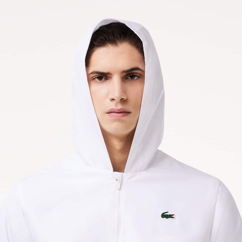 Men's Lacoste Tennis Colorblock Tracksuits White Navy Blue White | ZDC286195