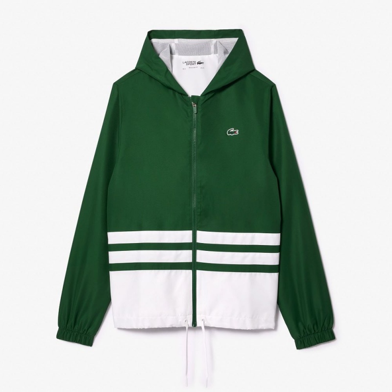 Men's Lacoste Tennis Colorblock Tracksuits Green White Green | QTA910368