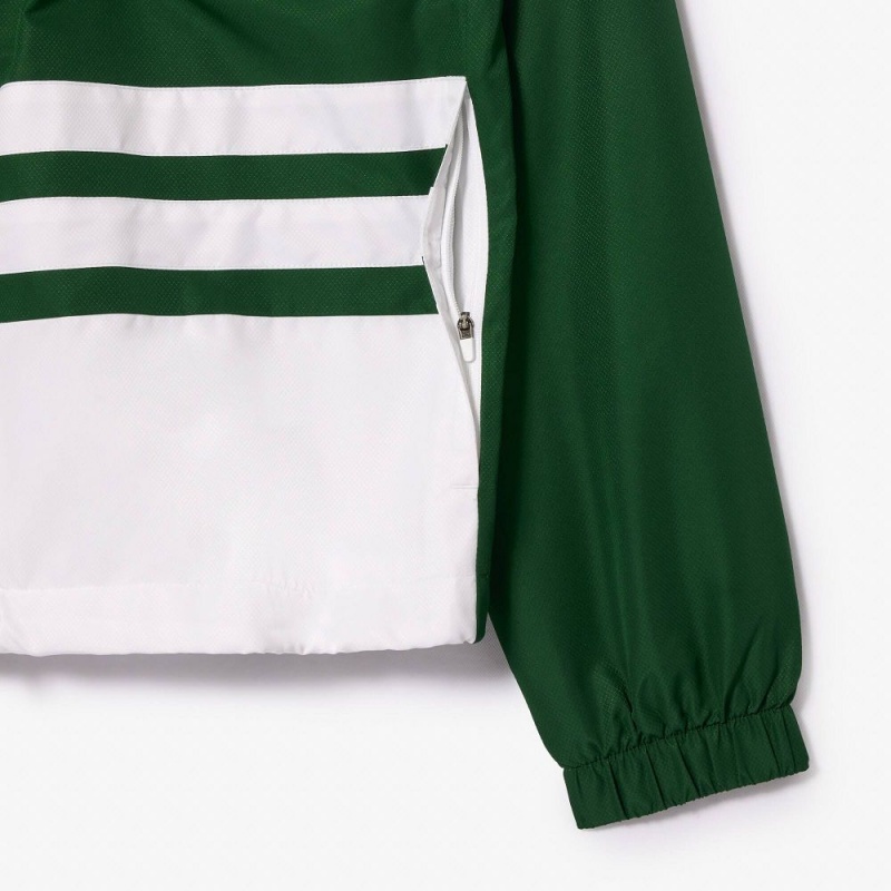 Men's Lacoste Tennis Colorblock Tracksuits Green White Green | QTA910368