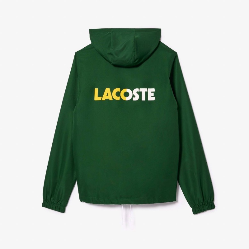 Men's Lacoste Tennis Colorblock Tracksuits Green White Green | QTA910368