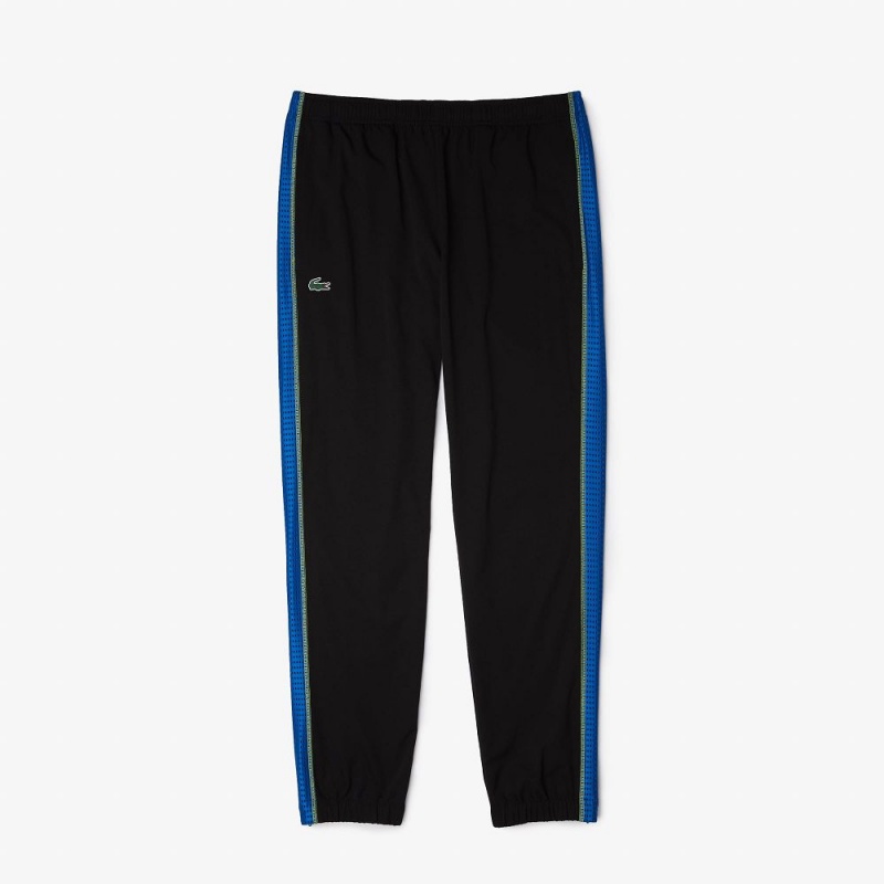 Men's Lacoste Tennis High-Neck Tracksuits Black Blue Yellow | OKE096153