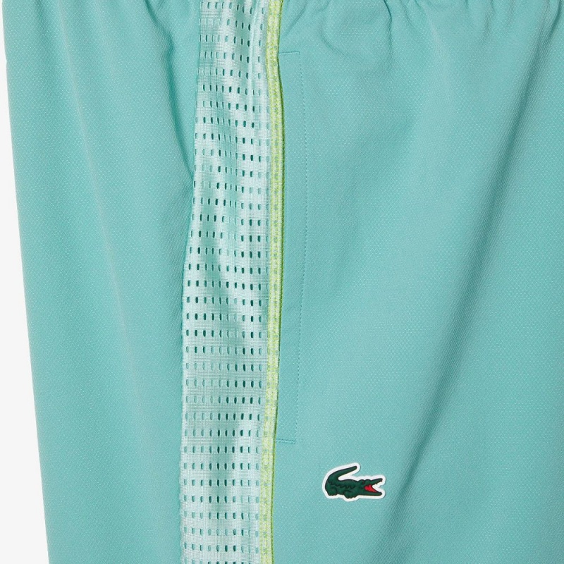 Men's Lacoste Tennis High-Neck Tracksuits Light Green Green White Yellow | RTV407526