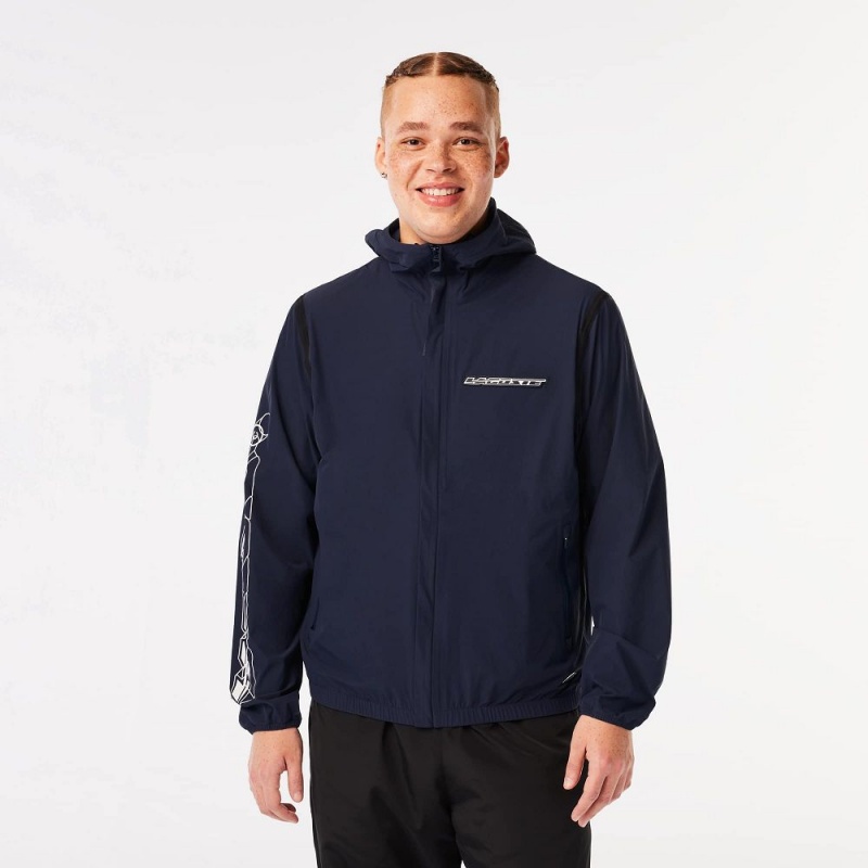 Men's Lacoste Track Jackets Blue | ZCO431907