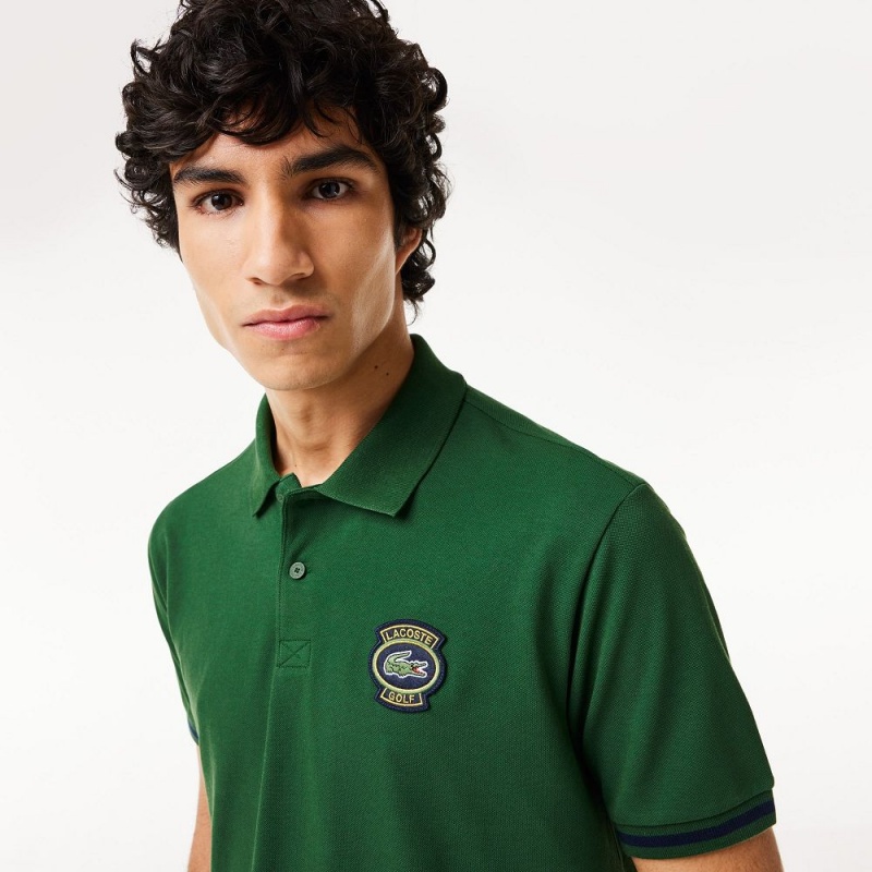 Men's Lacoste Ultra-Dry Anti-UV Golf Polo Shirts Pine green | RFD916584