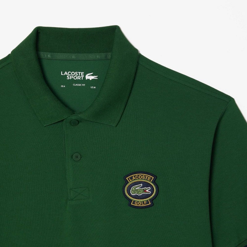 Men's Lacoste Ultra-Dry Anti-UV Golf Polo Shirts Pine green | RFD916584