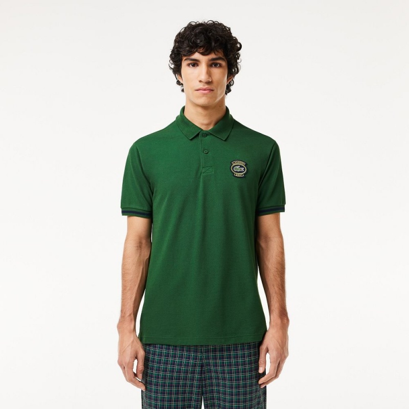 Men\'s Lacoste Ultra-Dry Anti-UV Golf Polo Shirts Pine green | RFD916584