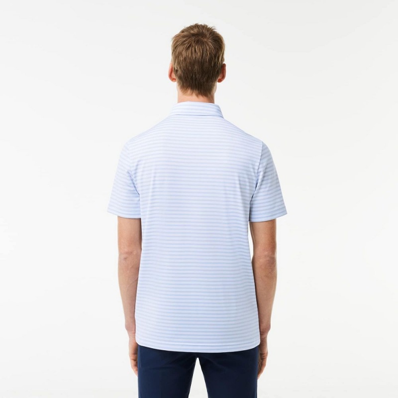 Men's Lacoste Ultra-Dry Golf Polo Shirts Light Blue White | HKB107468