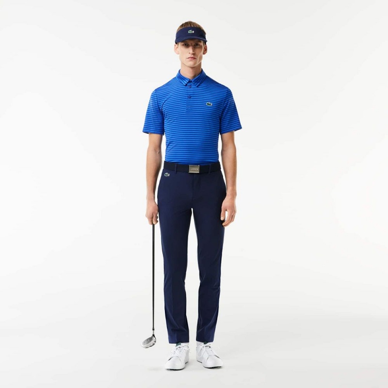 Men's Lacoste Ultra-Dry Golf Polo Shirts Navy Blue Blue | DPZ403591