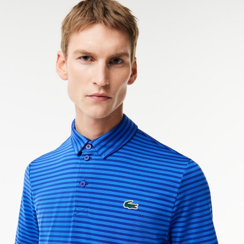 Men's Lacoste Ultra-Dry Golf Polo Shirts Navy Blue Blue | DPZ403591