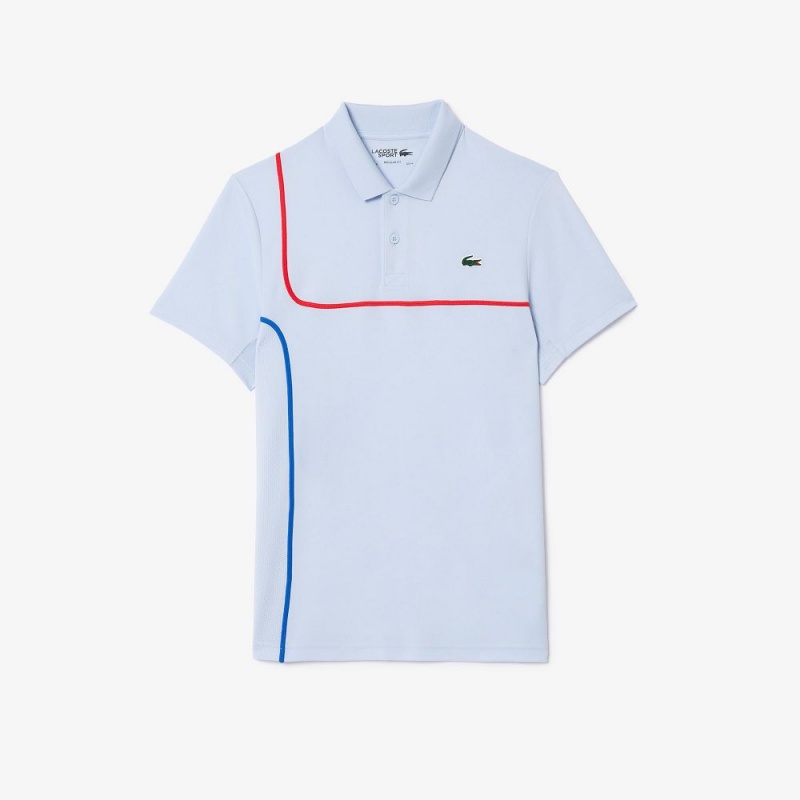 Men's Lacoste Ultra-Dry Piqué Tennis Polo Shirts Light Blue | WYB894562