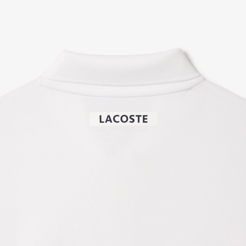 Men's Lacoste Ultra-Dry Piqué Tennis Polo Shirts White | RIH305964