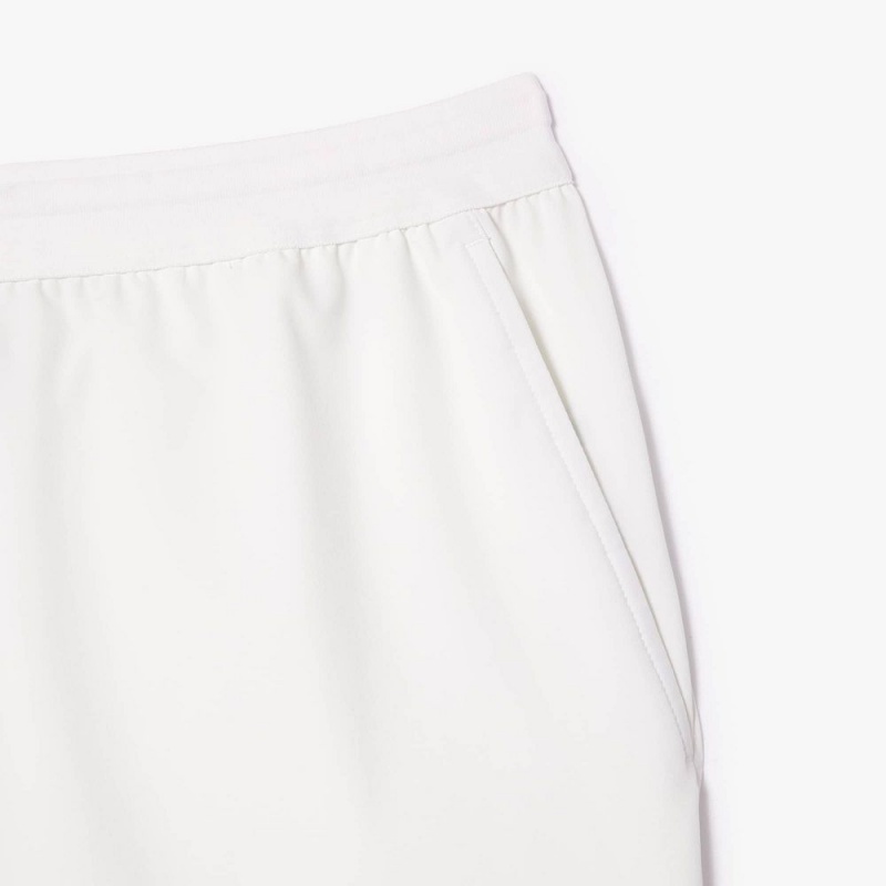 Men's Lacoste Ultra-Dry Regular Fit Tennis Shorts White | PYQ294375