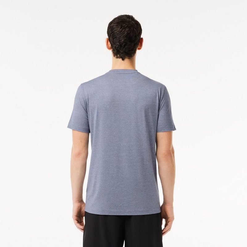 Men's Lacoste Ultra-Dry Stretch Sport T-Shirt Blue Chine | RLP753014