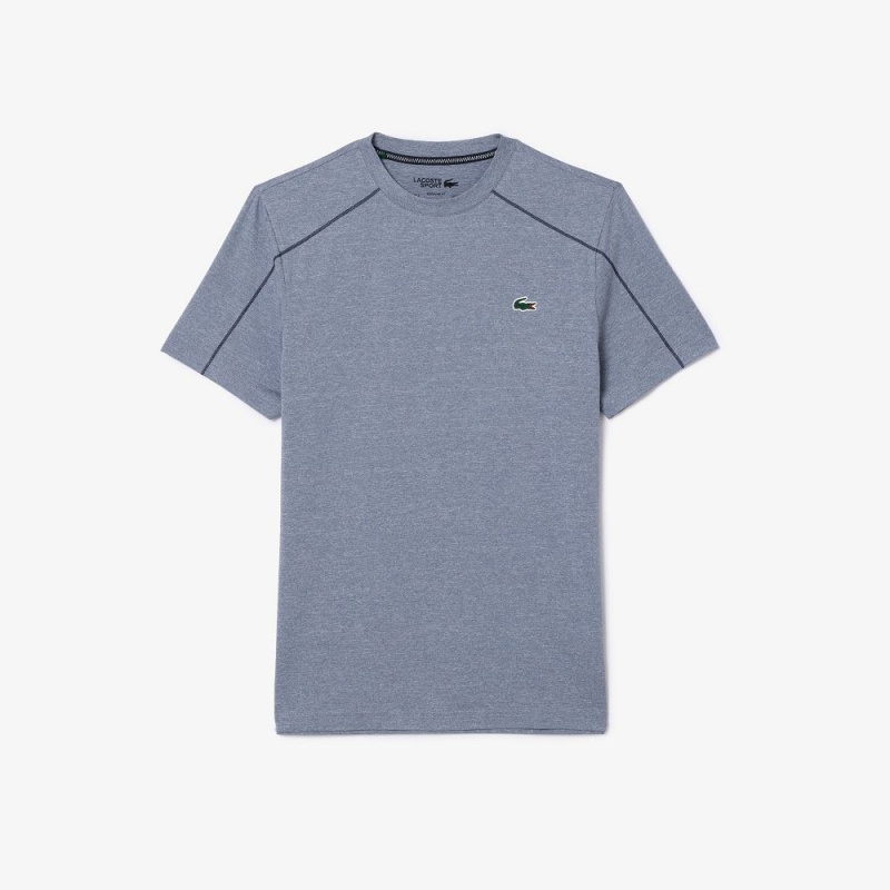 Men's Lacoste Ultra-Dry Stretch Sport T-Shirt Blue Chine | RLP753014