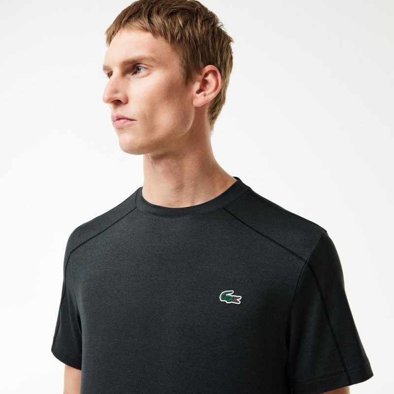 Men's Lacoste Ultra-Dry Stretch Sport T-Shirt Grey Chine | IPF310495