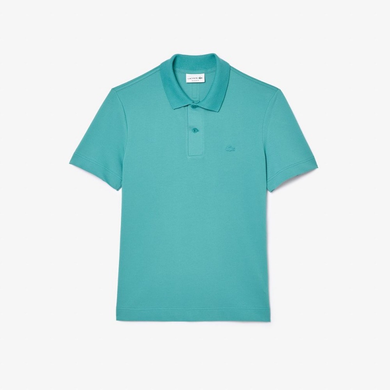 Men's Lacoste Ultralight Piqué Lacoste Movement Polo Shirts Blue | QLB125394