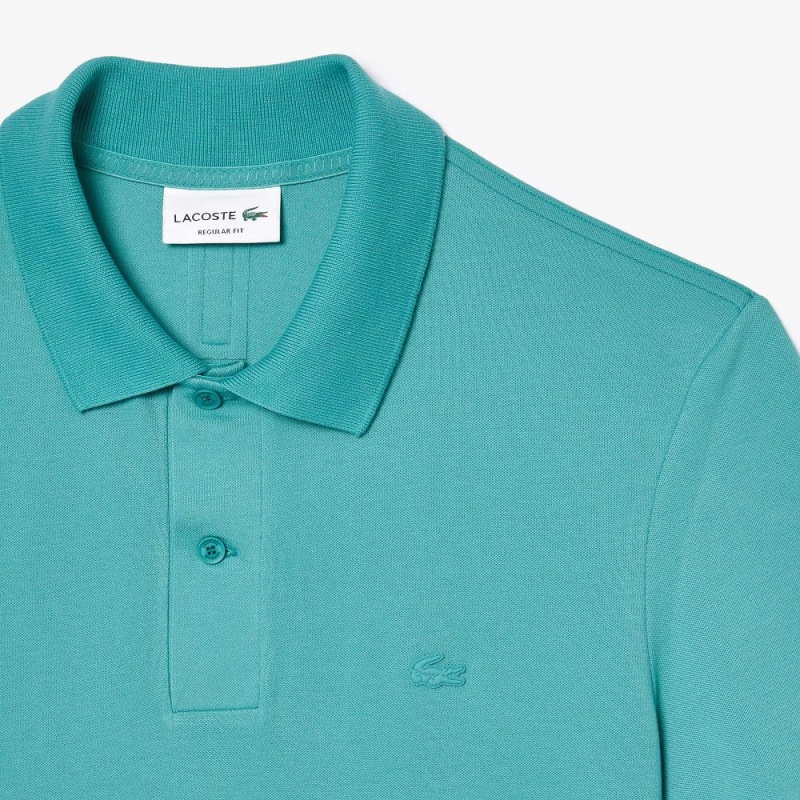 Men's Lacoste Ultralight Piqué Lacoste Movement Polo Shirts Blue | QLB125394