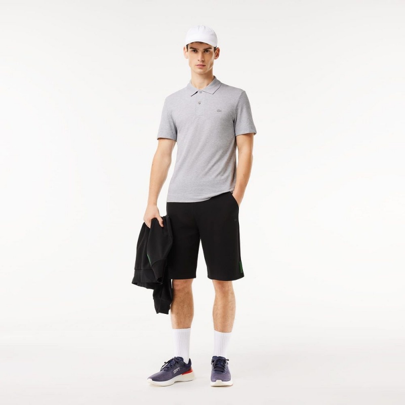 Men's Lacoste Ultralight Piqué Lacoste Movement Polo Shirts Grey Chine | DCR012763