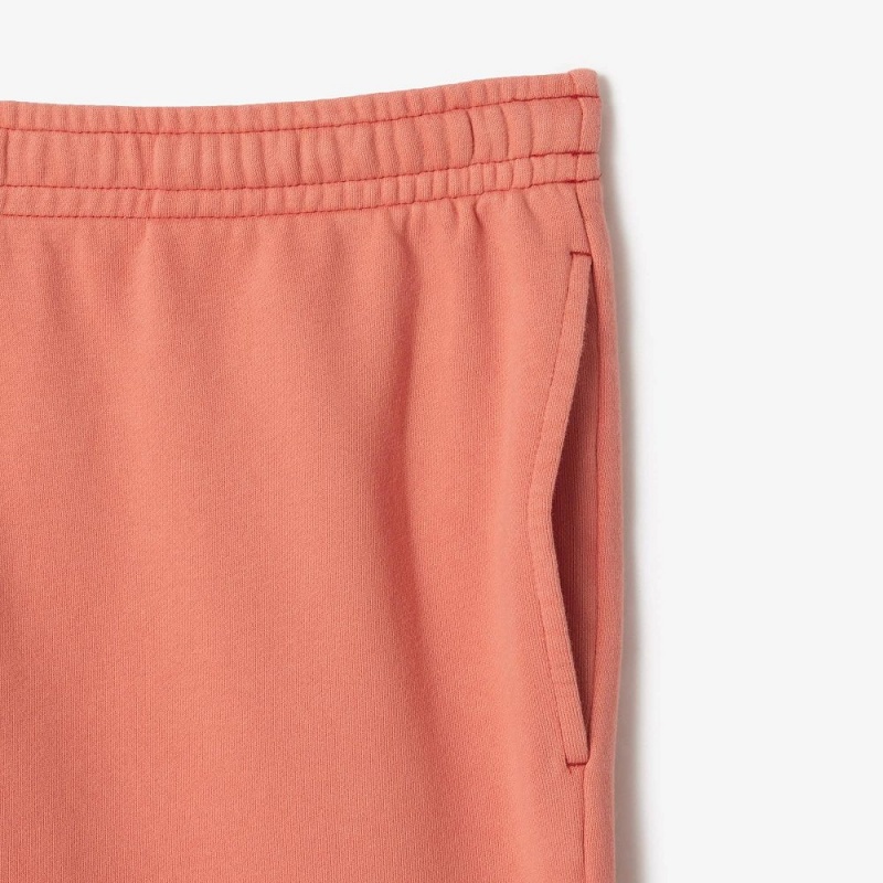 Men's Lacoste Washed Effect Printed Shorts Pink | WEJ982674