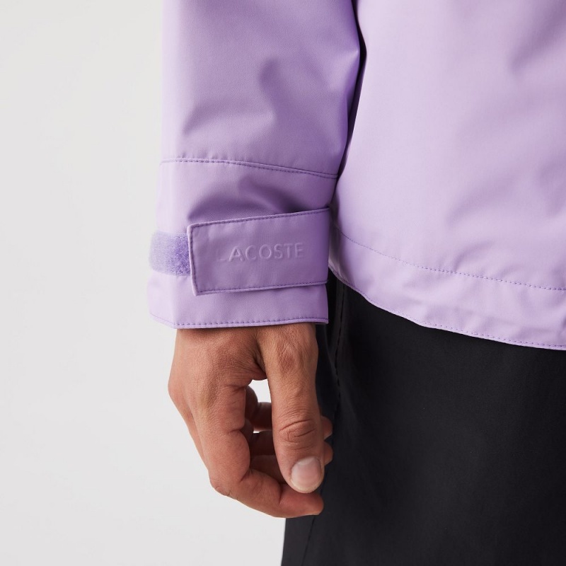 Men's Lacoste Water-Repellent Coats Purple | PQB948165