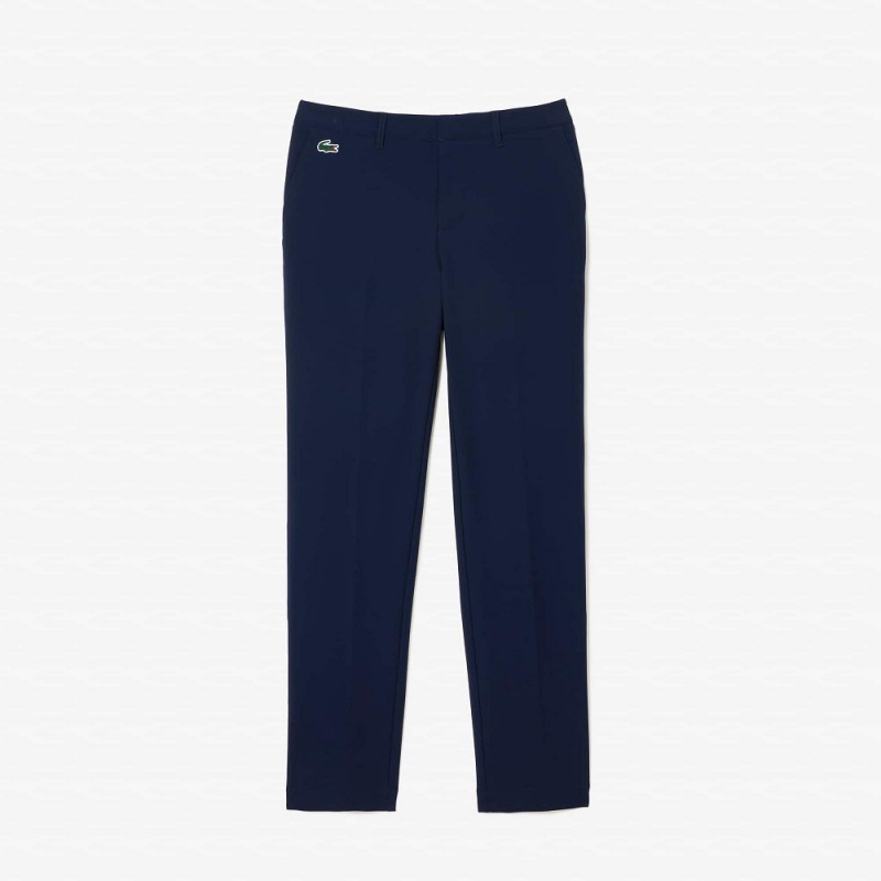 Men's Lacoste Water-Repellent Golf Pants Navy Blue | KVB075824