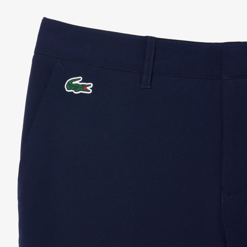 Men's Lacoste Water-Repellent Golf Pants Navy Blue | KVB075824