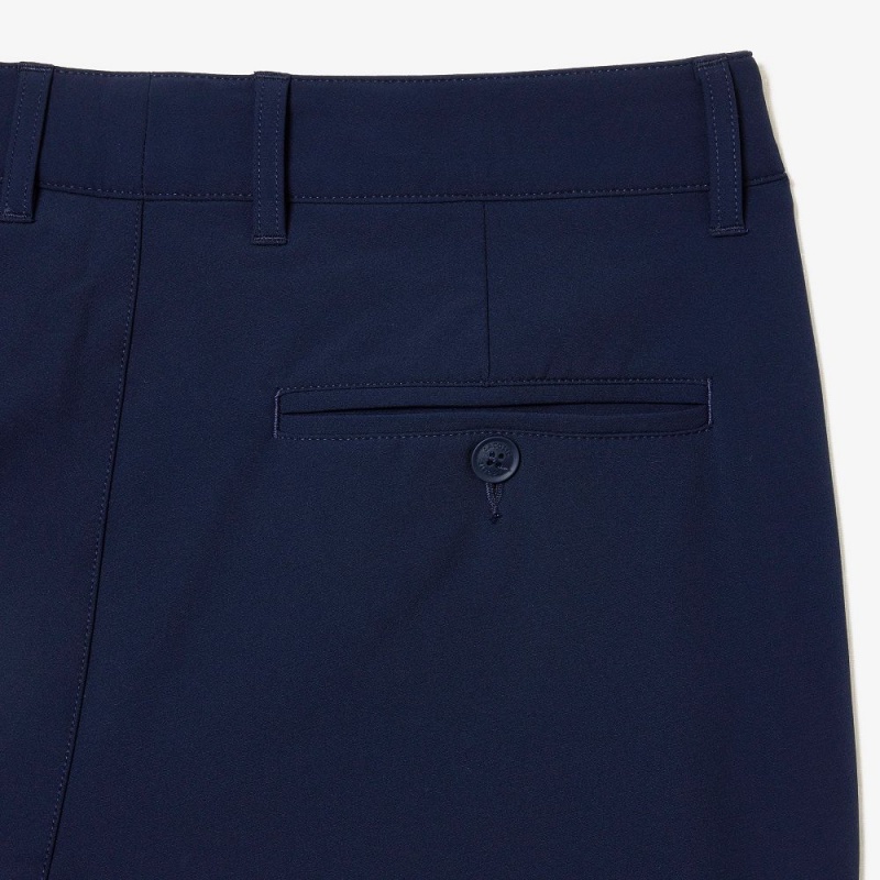 Men's Lacoste Water-Repellent Golf Pants Navy Blue | KVB075824