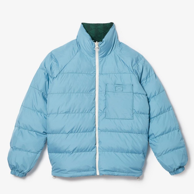 Men's Lacoste Water-Repellent Jackets Green | HXG982715